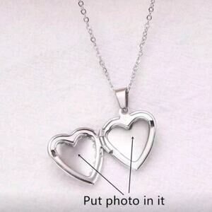 925 silver necklace w/ Vine Heart Locket Women's Valentine's Birthday BOHO Gift